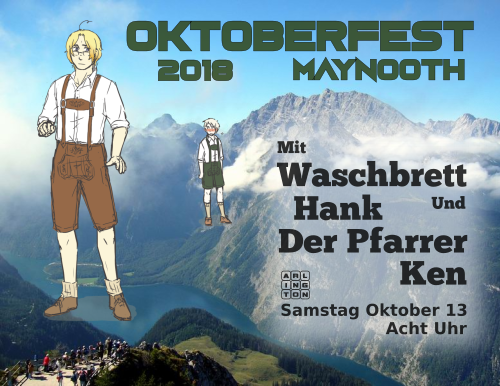 Oktoberfest 2018 Maynooth Mit Waschbritt Hank Und Der Pfarrer Ken Samstag Oktober 13 Acht Uhr