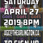 Anything Goes Saturday April 27 2019 8PM AGC@TheArlington.ca To Sign Up